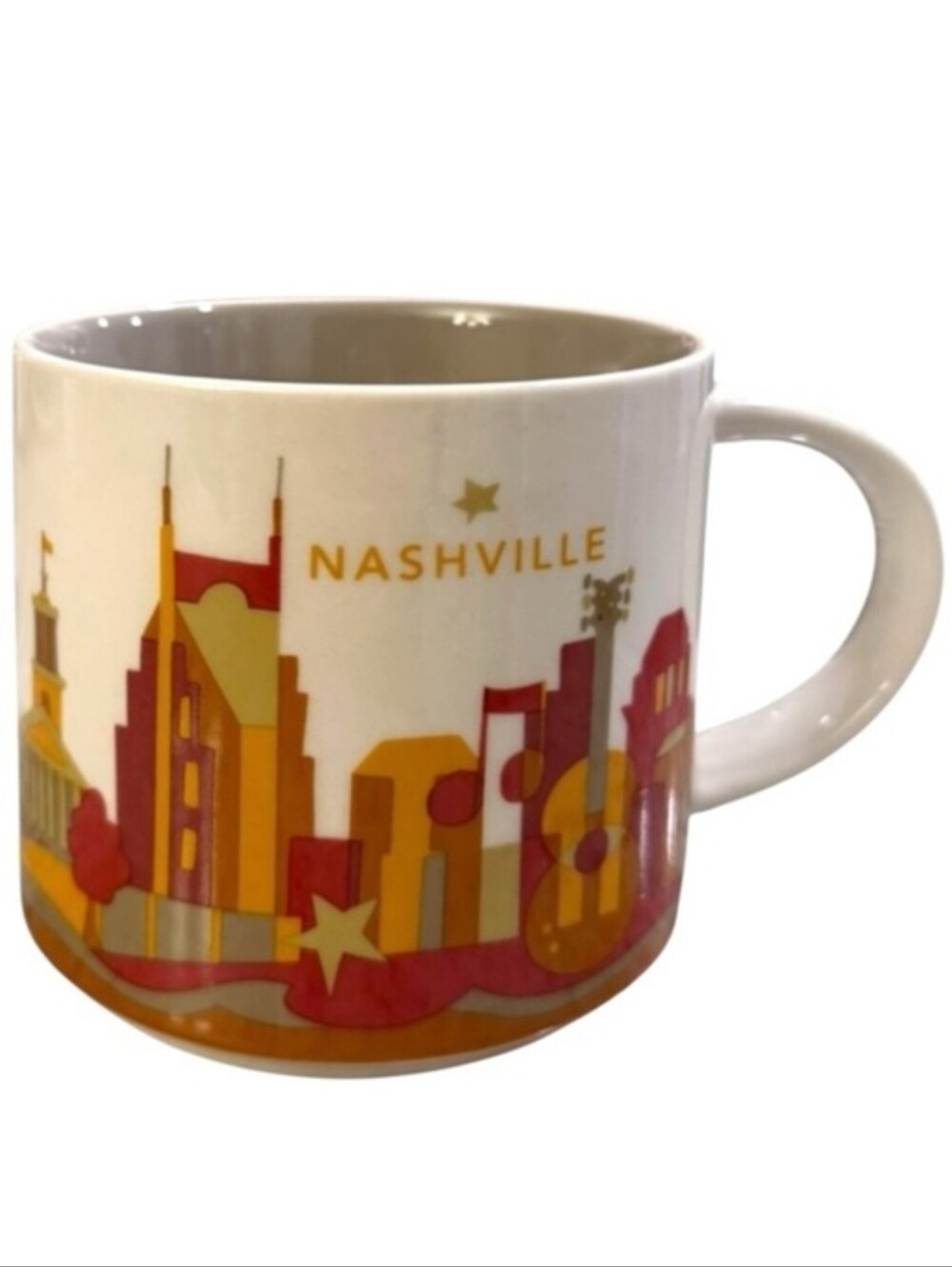 Starbucks Nashville TN You Are Here YAH Collection Coffee Tea Mug Cup 14oz